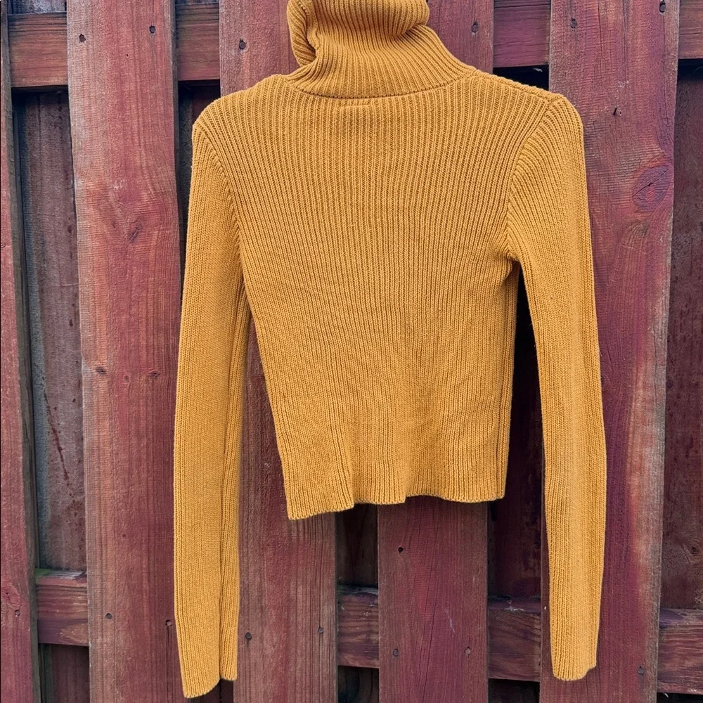 Disney x Forever 21 Mickey Mouse Chenille Patch Ribbed Turtleneck Sweater XS